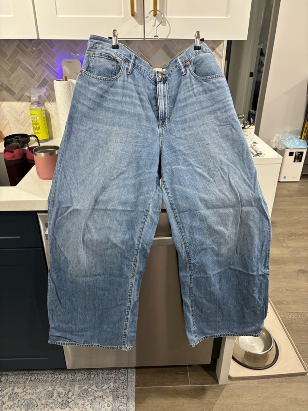 Madewell Light Wash Wide-Leg Denim Jeans